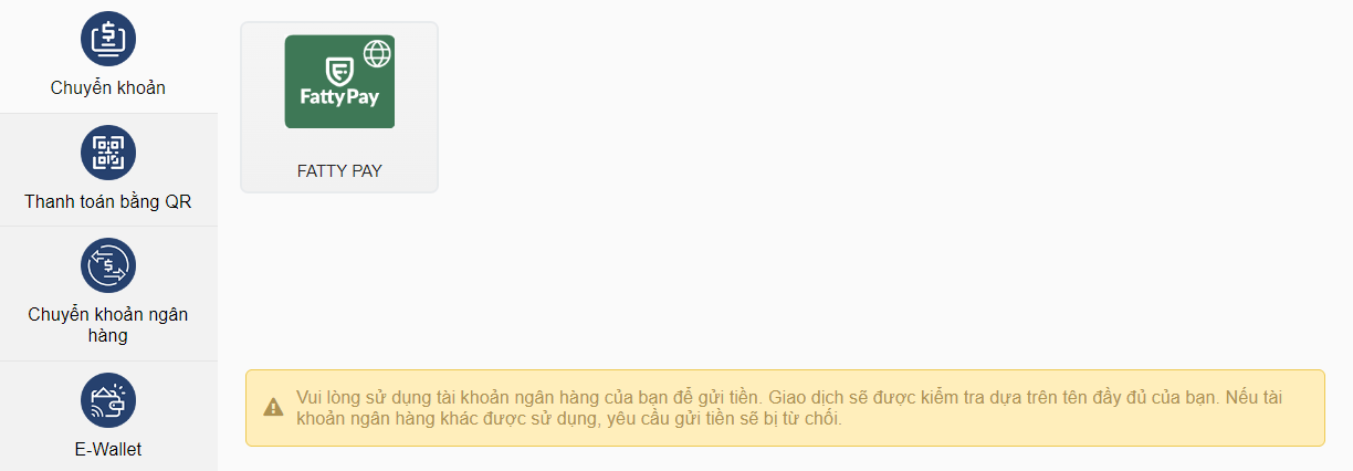 Uw99 hỗ trợ những phương thức nạp tiền nào?